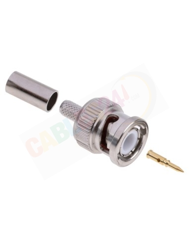 Conector BNC Recto Macho para crimpar para Cable RG-223