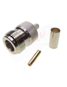 Conector Tipo N Recto Hembra Crimpar para Cable RG-223