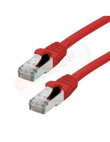 Cable Patchcord Ethernet CAT7 SFTP LSZH Color Rojo