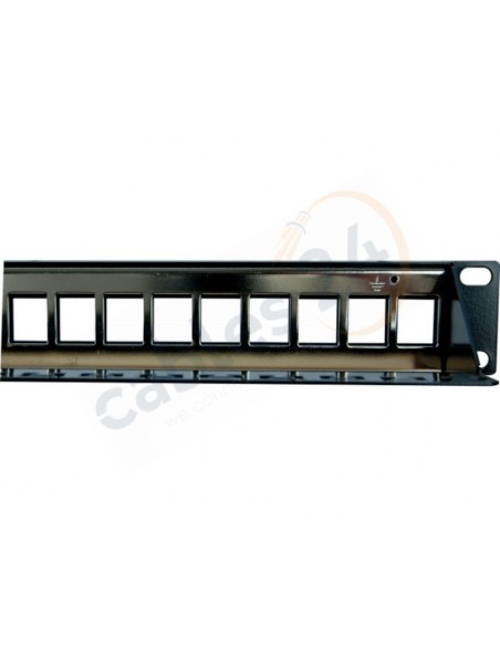 Panel 19" 24 Puertos Para Keystone 1RU Negro