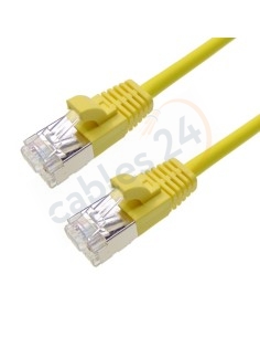 Cable Patchcord Ethernet CAT6A STP LSZH SLIM Color Amarillo 4.5mm