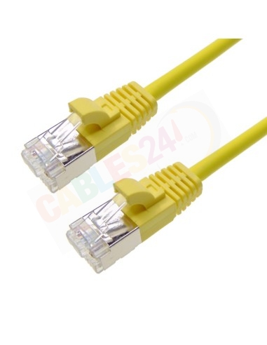 Cable Patchcord Ethernet CAT6A STP LSZH SLIM Color Amarillo 4.5mm