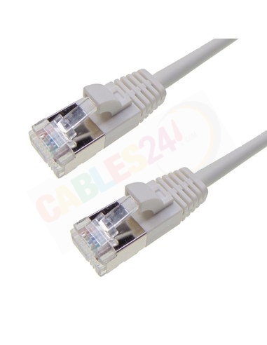 Cable Patchcord Ethernet CAT6A STP LSZH SLIM Color Blanco 4.5mm