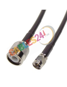 TNC male to SMA male LMR240 coax patchcord