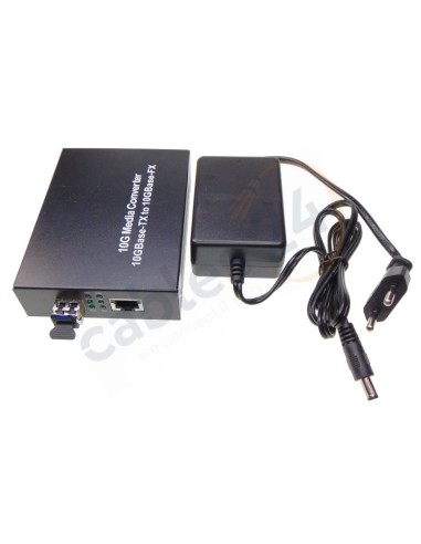 10Gb SFP+ Single mode FO 10 Kmts Media Converter and power supply