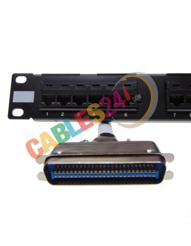 Cable Telco RJ21 a panel 24 RJ45 para Yeastar TA1600, TA1610, TA2400 y TA3200