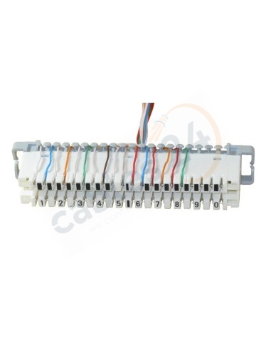 Cable Telco RJ21 a Regleta Krone para Dinstar Gateways. Detalle Krone.