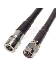 QMA male to SMA male LMR240 coax patchcord