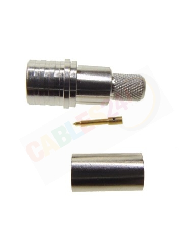 Conector QMA Recto Macho Crimpar para Cable LMR240