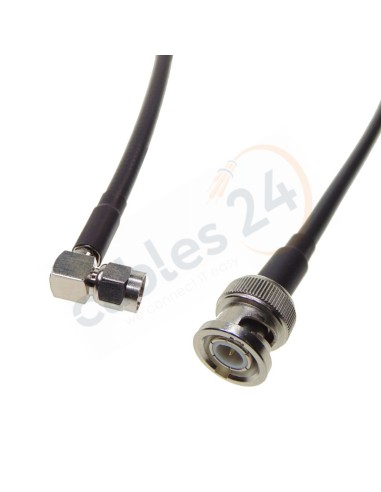 Cable RG223 SMA macho acodado a BNC Macho