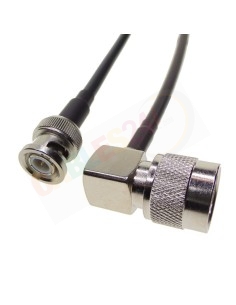 Cable RG223 Tipo N macho acodado a BNC Macho