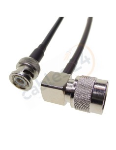 Cable RG223 BNC Macho a Tipo N macho acodado