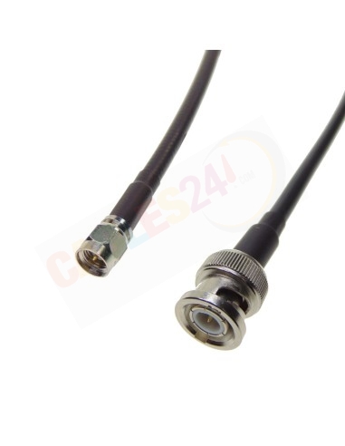 Cable RG223 BNC Macho a SMA macho recto