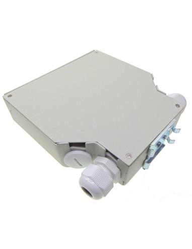 Caja F.O. para carril DIN 8 adaptadores LC Dúplex / SC Simplex