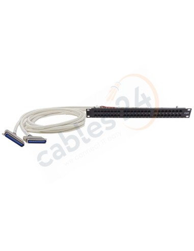 Cable 2x Telco RJ21 a panel 48 RJ45 para Grandstream GXW4216, GXW4232, GXW4224, GXW4248