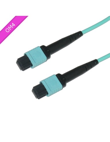 Fiber Optic MPO Patchcord OM4 50/125 LSZH 12 Fibers MPO (Female) to MPO (Female) B Polarity 3m