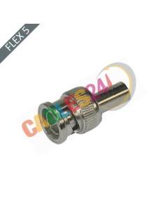 BNC Male Coax Connector 75 Ohm Straight Crimp type Flex5/75