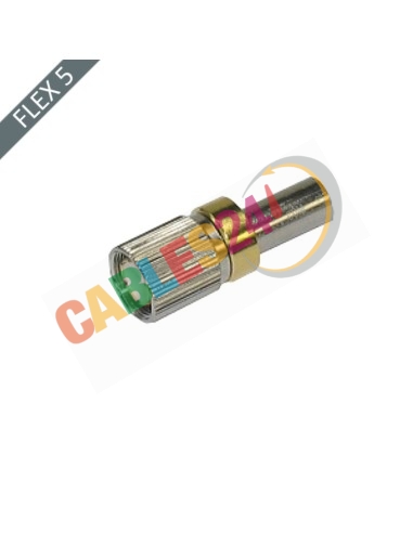 Conector DIN 1.6/5.6 Siemens Macho 75 Ohm recto Crimpar Flex5/75