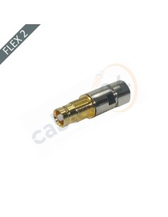 Conector DIN 1.6/5.6 Siemens Hembra 75 Ohm recto soldar Flex2/75