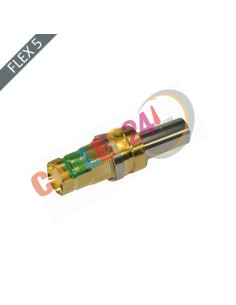 Conector DIN 1.6/5.6 Siemens Hembra 75 Ohm recto Crimpar Flex5/75