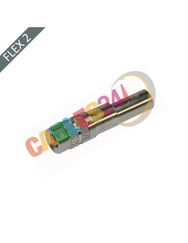 Conector 1.0/2.3 DIN Push-Pull Macho 75 Ohm recto Crimpar Flex2/75