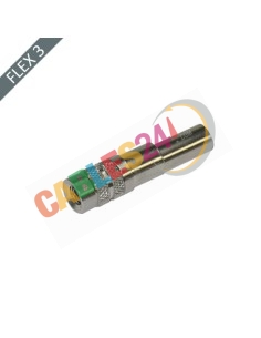 Conector 1.0/2.3 DIN Push-Pull Macho 75 Ohm recto Crimpar Flex3/75