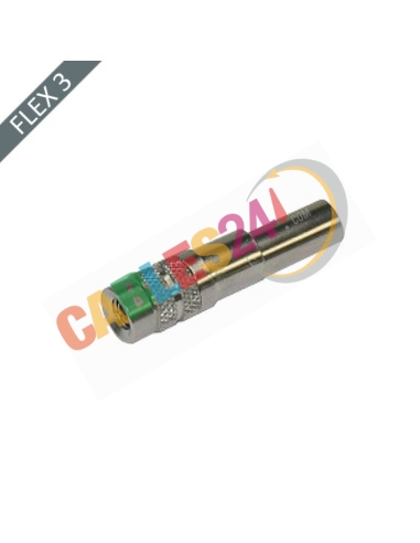 1.0/2.3 Male DIN Push-Pull Coax Connector 75 Ohm Straight Crimp type Flex3/75