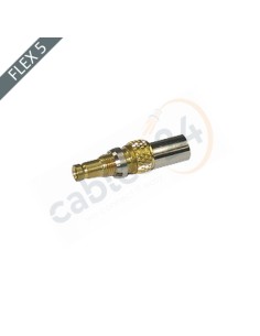 Conector 1.0/2.3 DIN Push-Pull Hembra 75 Ohm recto Crimpar Flex5/75