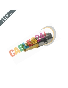 1.6/5.6 Female DIN Siemens Coax Connector 75 Ohm Straight Solder type Flex2/75