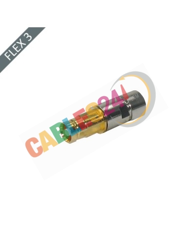 1.6/5.6 Female DIN Siemens Coax Connector 75 Ohm Straight Solder type Flex2/75