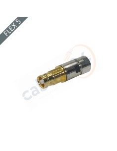 Conector DIN 1.6/5.6 Siemens Hembra 75 Ohm recto soldar Flex5/75